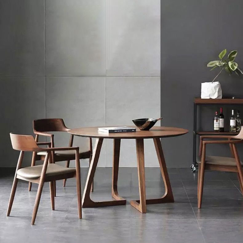 Round Double Pedestal Dinette Table Pine Solid Wood Dining Room Furniture Clearhalo ' dining_table' 'Dining Tables & Seating' 'Dining Tables' 'furn' 'furn_dining_table' 'Furniture' 'furniture_dining_table' 'Kitchen & Dining Furniture' 'kitchen&dining_furn' 'kitchen' 'kitchen_dining_table' 1200x1200_8ef9b7a9-f02d-4b20-9bc3-a55dc93dc6e4