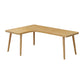 Table d'écriture en L de style moderne Bureau de travail en bois massif en bois massif