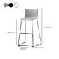 Faux Leathe Dining Stools Contemporary Bar Stools with Black Metal Base