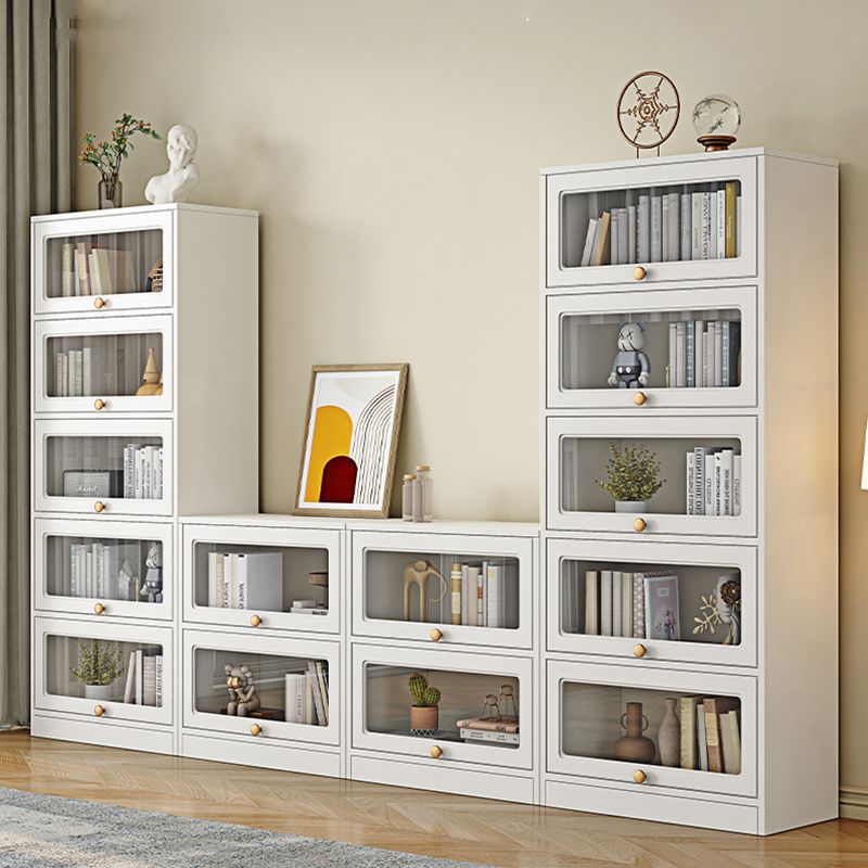 Modern Engineered Wood Bookshelf Standaard gesloten achterste boekenkast met deuren