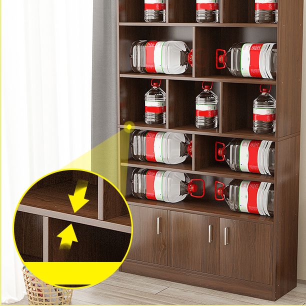 Modern Style Bookshelf Engineer Wood Closed Back Bookcase for Home Office