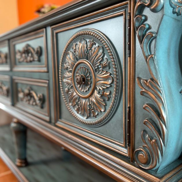 Mobile moderno di accento a 2 porte di metà secolo 33 "toracano in legno di altezza con cassetti