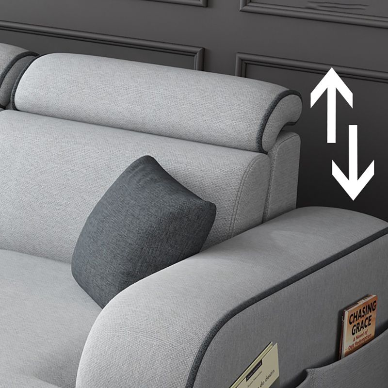 Quadratarm -Schnittsofa mit lagerungsverstellbaren Abschnitten für 4 Personen