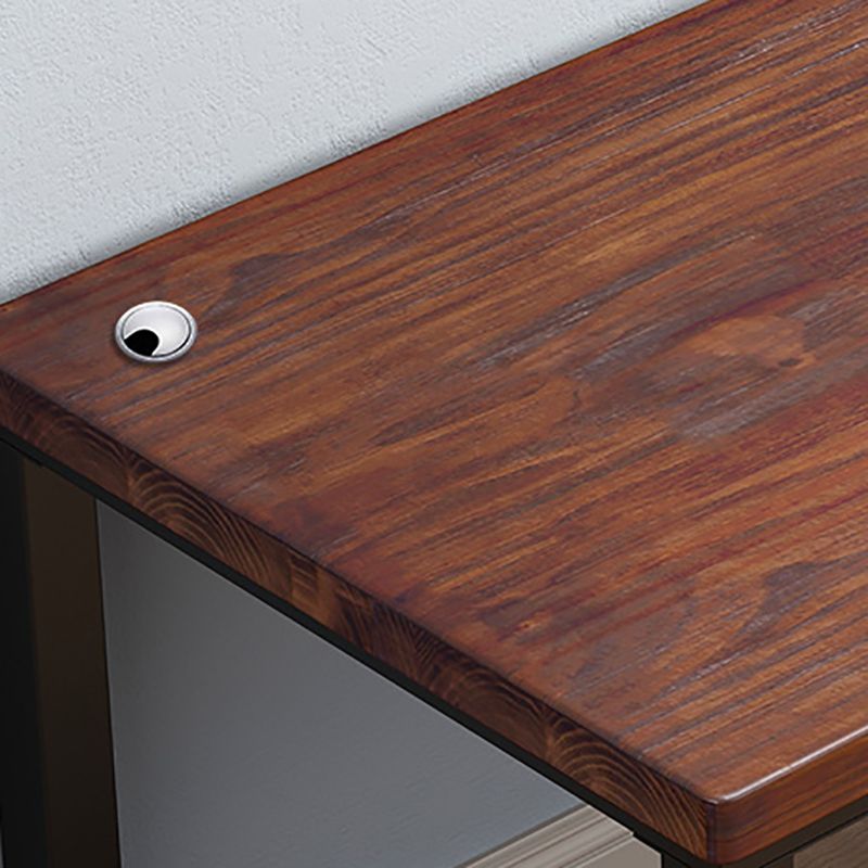 Industrial Rectangular Home Office Desk Solid Wood Writing Desk with Metal Legs Clearhalo 'furn' 'furn_office_desk' 'Furniture' 'Office Desks' 'Office Furniture' 'office_desk' 1200x1200_8efeef6f-f1e3-497f-9419-38c0ba5aeee7
