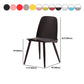 Scandinavian Plastic Dining Chairs Armless Low Back Dining Side Chair