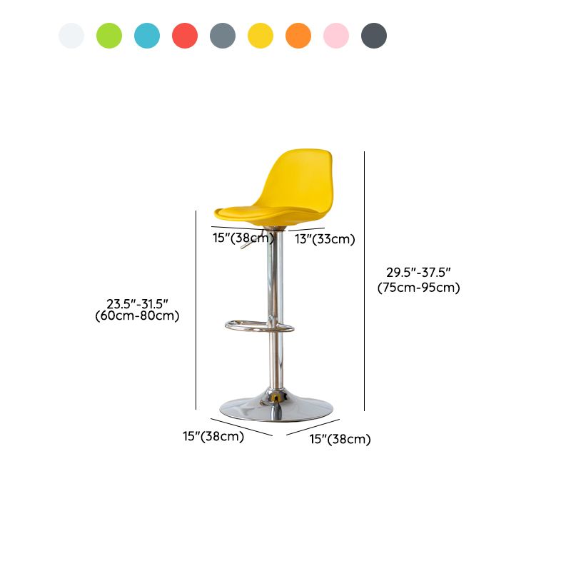 Taburetes de comedor sin brazos Taburetes de bar de altura ajustable con base de metal