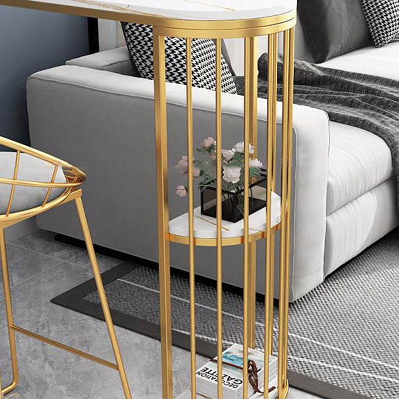 Stone Irregular Shape Bar Table Traditional Luxury Bistro Table with Double Pedestal Clearhalo 'Bar Furniture' 'Bar Tables' 'bar_tables' 'furn' 'furn_bar_tables' 'Furniture' 'Kitchen & Dining Furniture' 1200x1200_8f01b7b9-e887-413e-9a78-646bdd439204