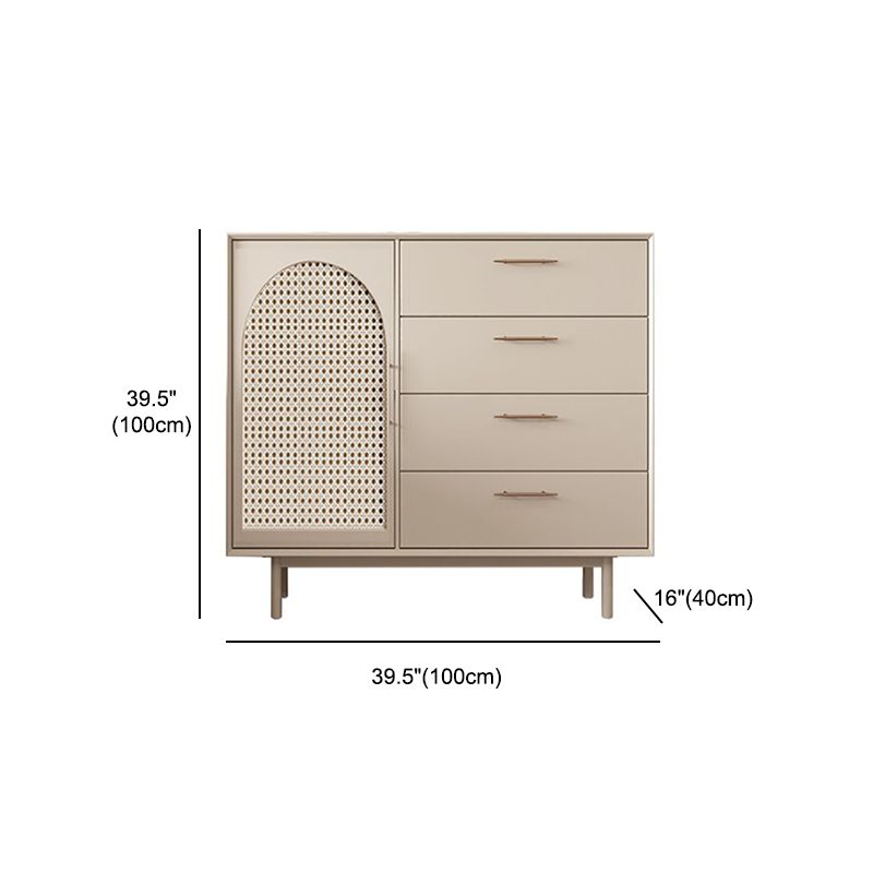 40-inch Height Wood Sideboard Simple Style 1 Door and 4 Drawer Cupboard for Living Room Clearhalo 'buffet_sideboard' 'Buffets & Sideboards' 'furn' 'furn_buffet_sideboard' 'Furniture' 'Kitchen & Dining Furniture' 1200x1200_8f02ba56-f5d9-478e-8ccd-5a4befc2902b