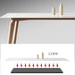 Mid-Century Rectangle Dining Table Solid Wood Legs and Stone Top Dining Table