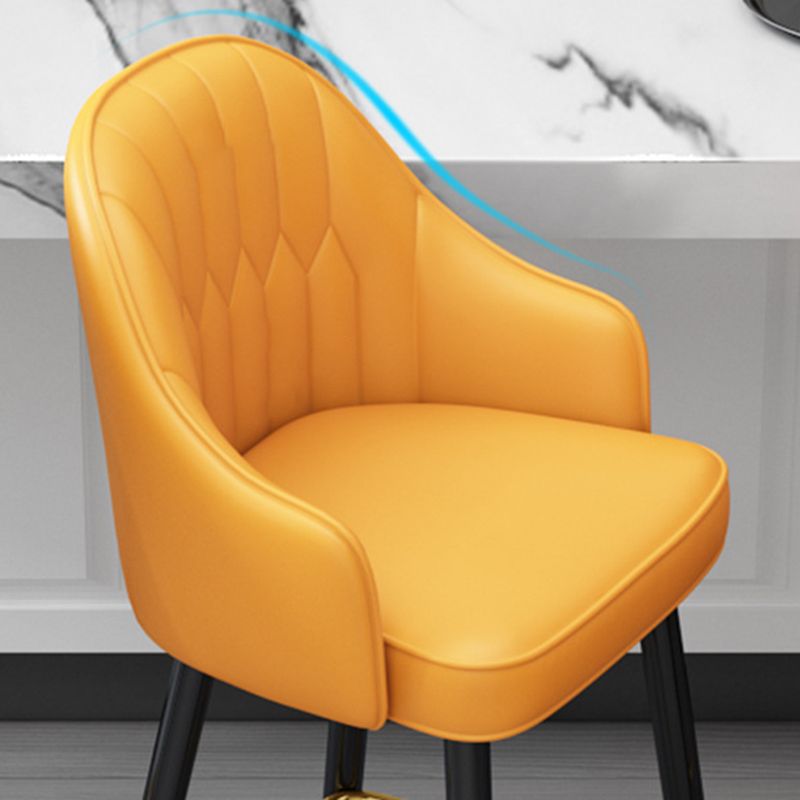 Bucket Dining Stool Contemporary Armed Bar Stool with Cushion Clearhalo 'Bar Furniture' 'Bar Stools' 'bar_stools' 'furn' 'furn_bar_stools' 'Furniture' 'Kitchen & Dining Furniture' 1200x1200_8f0324e9-0e75-4258-b492-530234192fc7