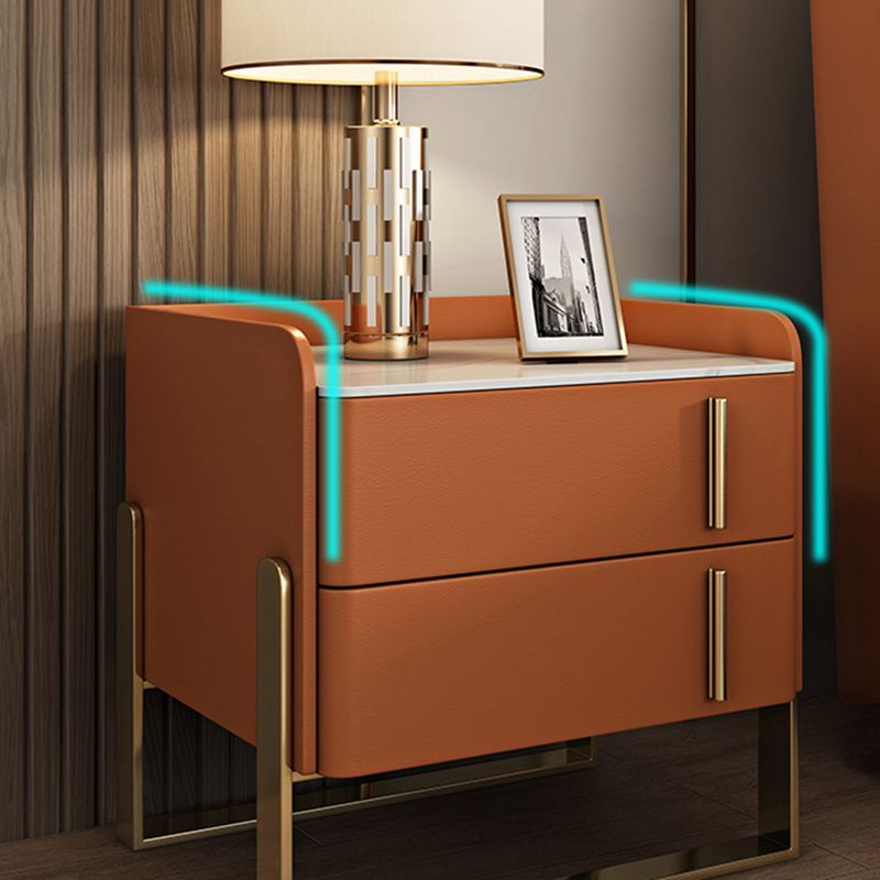 Glam -dennenladen omvatten accenttafel nachtkastje 20 "lang met benen