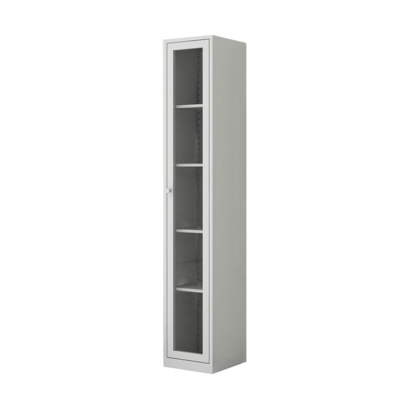 Scandinavian Standard Bookshelf Metal Closed Back Bookcase with Doors Clearhalo 'Bookcases' 'furn' 'furn_bookcases' 'Furniture' 'Office Furniture' 1200x1200_8f0600fe-b278-43df-a93a-d86dbe52722e