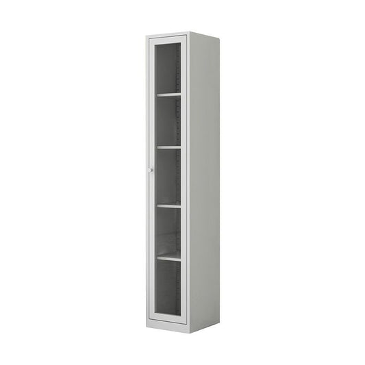 Scandinavian Standard Bookshelf Metal Closed Back Bookcase with Doors Clearhalo 'Bookcases' 'furn' 'furn_bookcases' 'Furniture' 'Office Furniture' 1200x1200_8f0600fe-b278-43df-a93a-d86dbe52722e