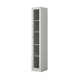 Scandinavian Standard Bookshelf Metal Closed Back Bookcase with Doors Clearhalo 'Bookcases' 'furn' 'furn_bookcases' 'Furniture' 'Office Furniture' 1200x1200_8f0600fe-b278-43df-a93a-d86dbe52722e