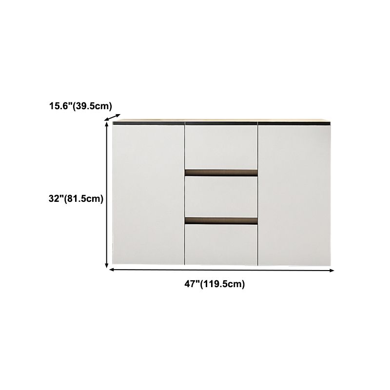 Sideboard in legno ingegnerizzato a 3 cassetto glam per soggiorno per soggiorno
