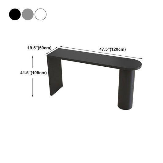 Wood Pub Table with Specialty Table Top Double Pedestal Table - 41.3" H Clearhalo 'Bar Furniture' 'Bar Tables' 'bar_tables' 'furn' 'furn_bar_tables' 'Furniture' 'furniture_bar_tables' 'Kitchen & Dining Furniture' 1200x1200_8f08a9c5-fab3-4001-88a7-7ab3c6847171