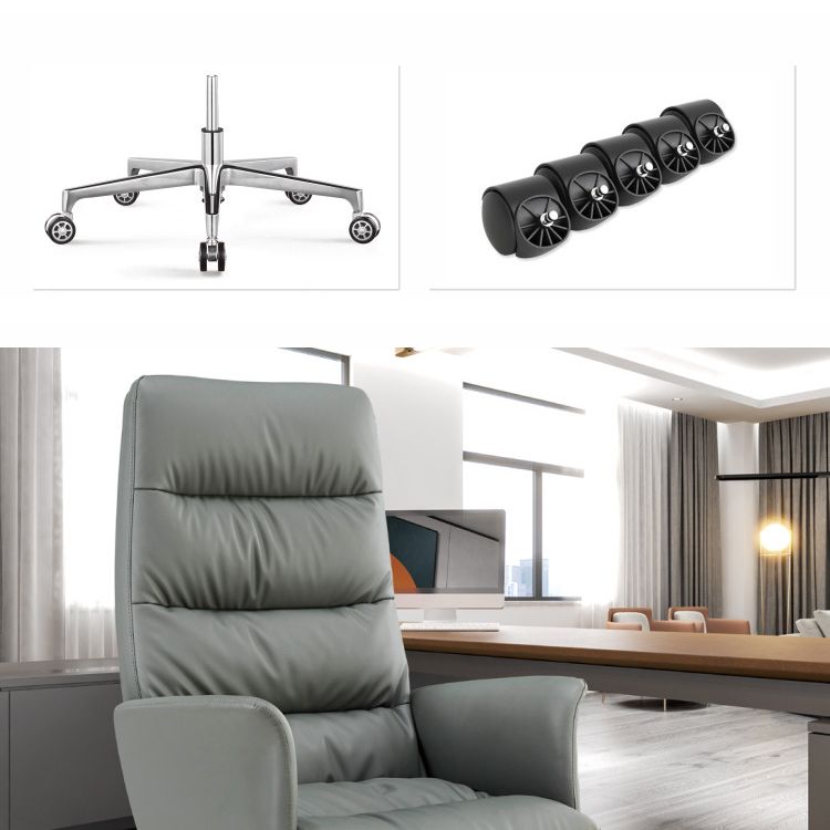 Modern Fixed Arms Desk Chair Height-adjustable Office Chair with Wheels Clearhalo 'furn' 'furn_office_chair' 'Furniture' 'Office Chairs' 'Office Furniture' 'office_chair' 1200x1200_8f0b248a-f35c-4d24-8237-dd50e25d16ed