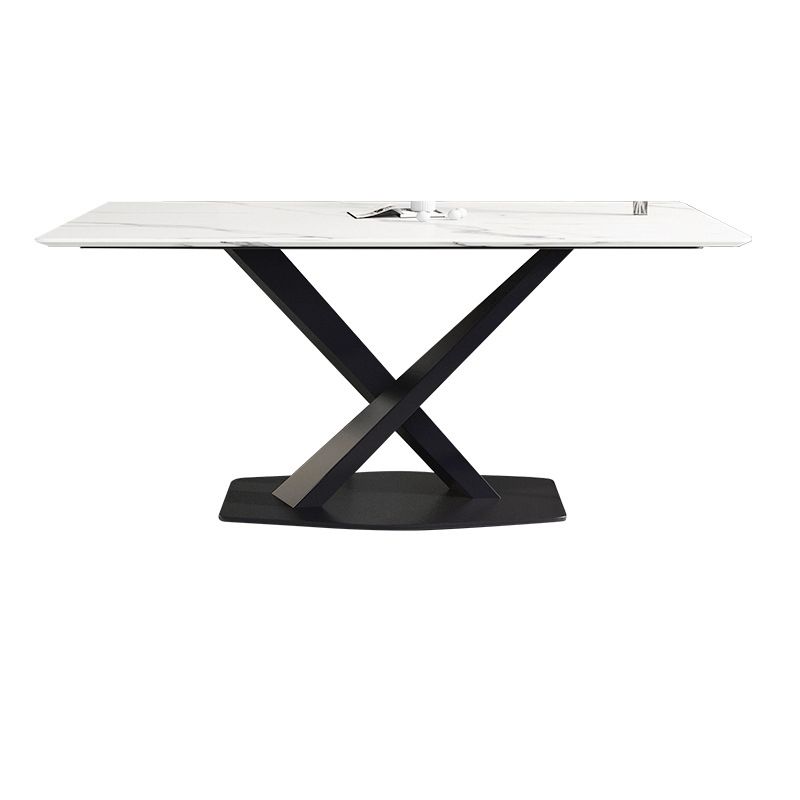 Sintered Stone Dining Room Set Contemporary with Rectangular Dining Table and Chairs Clearhalo 'Dining Room Sets' 'Dining Tables & Seating' 'dining_room_set' 'furn' 'furn_dining_room_set' 'Furniture' 'furniture_dining_room_set' 'Kitchen & Dining Furniture' 'kitchen&dining_furn' 'kitchen' 1200x1200_8f0ba4a1-b74b-4a78-8494-f87faaf73654