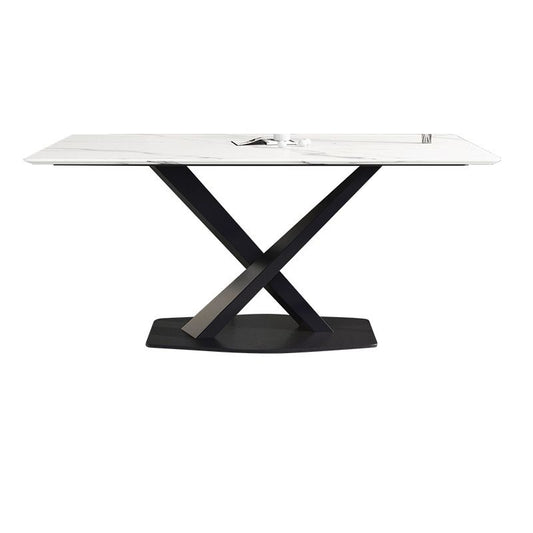 Sintered Stone Dining Room Set Contemporary with Rectangular Dining Table and Chairs Clearhalo 'Dining Room Sets' 'Dining Tables & Seating' 'dining_room_set' 'furn' 'furn_dining_room_set' 'Furniture' 'furniture_dining_room_set' 'Kitchen & Dining Furniture' 'kitchen&dining_furn' 'kitchen' 1200x1200_8f0ba4a1-b74b-4a78-8494-f87faaf73654