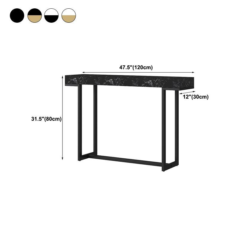 Tavolo da cosco del cavalletto di ferro con tavolo dell'accento superiore in marmo per Hall