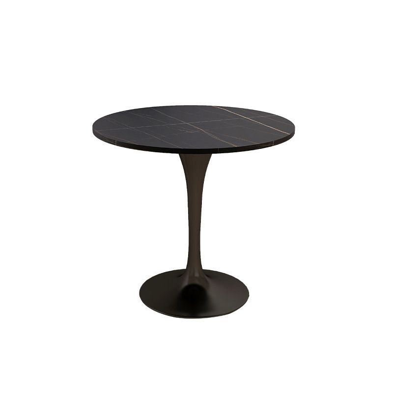Modern Round Dining Table for Kitchen Dinette Table with Metal Tulip Clearhalo 'Dining Tables & Seating' 'Dining Tables' 'dining_table' 'furn' 'furn_dining_table' 'Furniture' 'Kitchen & Dining Furniture' 1200x1200_8f0c4daf-773b-4cb5-9371-64f81464161b