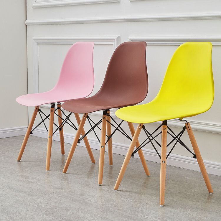 Contemporary Style Plastic Dining Room Chair Home Side Solid Back Armless Chair for Kitchen Clearhalo ' kitchen&dining_furn' 'Dining Chairs' 'Dining Tables & Seating' 'dining_chair' 'Furniture' 'furniture_dining_chair' 'Kitchen & Dining Furniture' 'kitchen' 1200x1200_8f0ce1a8-2878-4e34-a20d-468b4feb90b2