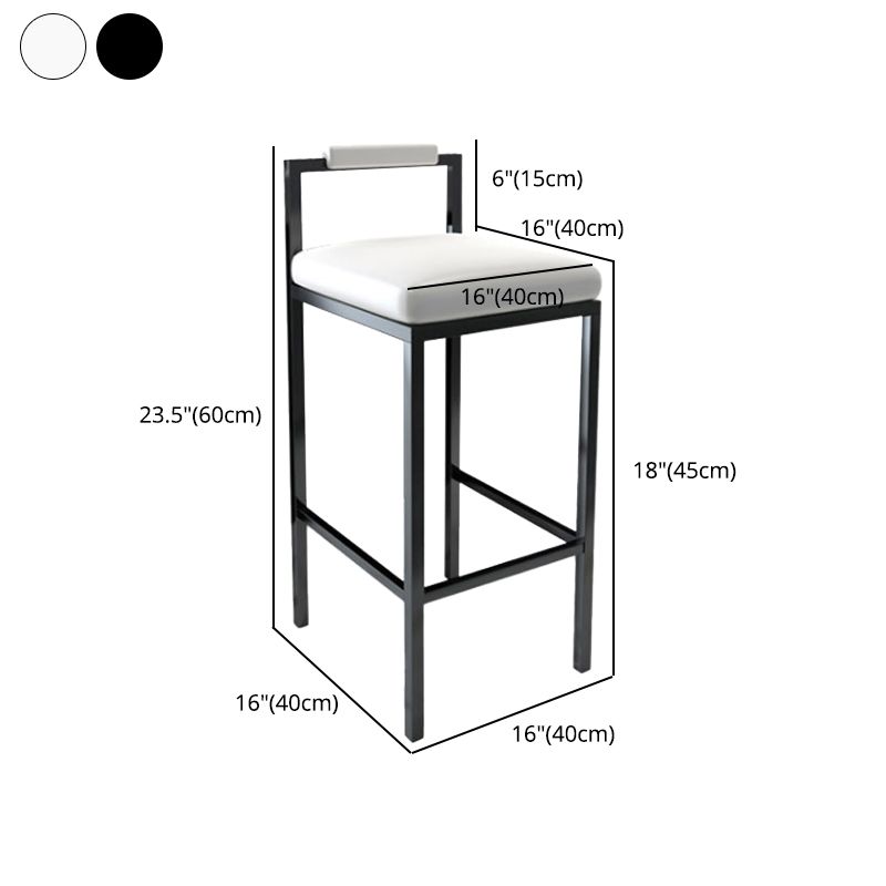 Contemporary Footrest Upholstered Home Stool Matte Finish Low Back Barstool Clearhalo 'Bar Furniture' 'Bar Stools' 'bar_stools' 'furn' 'furn_bar_stools' 'Furniture' 'furniture_bar_stools' 'Kitchen & Dining Furniture' 1200x1200_8f0d1651-786a-4fad-93d0-3e0e62f52d31