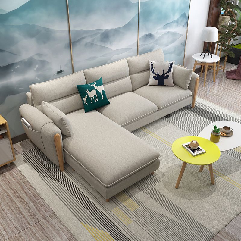 Farmhouse L-Shape Modular Reversible Furniture Sectionals for 3 People Clearhalo 'furn' 'furn_sectionals' 'Furniture' 'furniture_sectionals' 'Living Room Furniture' 'Sectionals' 1200x1200_8f0d3307-edfa-4617-a778-7d7ea5e200d7