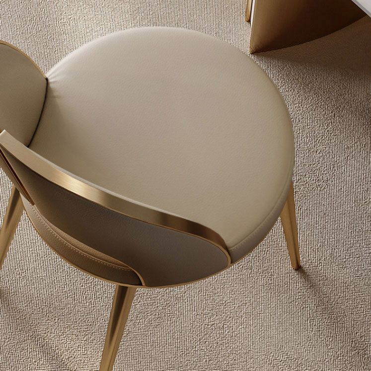 Glamstil Seitstuhl Leder 4 -Beine Essstuhl für Esszimmer