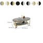 Table basse rectangulaire en ardoise, table basse abstraite avec étagère