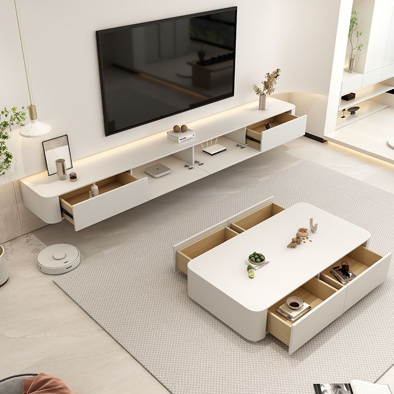 Contemporary Modern TV Console Floating Faux Wood Media Console Clearhalo 'furn' 'furn_tv_stands_entertainment_centers' 'Furniture' 'Living Room Furniture' 'TV Stands & Entertainment Centers' 'TV Stands & Media Storage Furniture' 'tv_stands_entertainment_centers' 1200x1200_8f0f633c-1817-4b29-8999-04147d966cfa