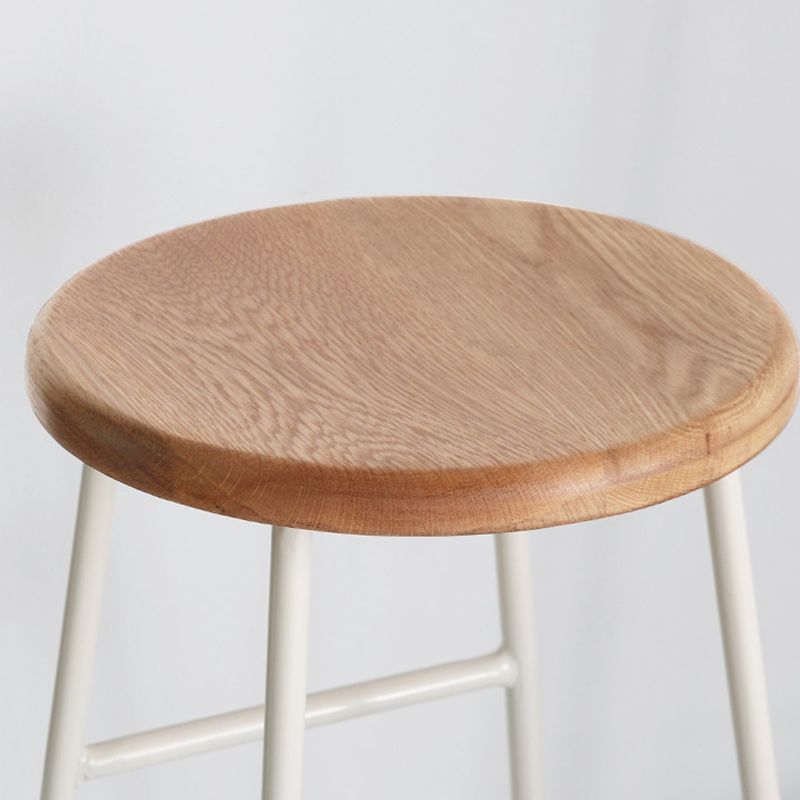 Round Modern Counter Bar Stool Armless Indoor Bar Stool with Footrest and Steel Base Clearhalo 'Bar Furniture' 'Bar Stools' 'bar_stools' 'furn' 'furn_bar_stools' 'furniture_bar_stools' 'Kitchen & Dining Furniture' 'kitchen&dining_furn' 'kitchen' 'kitchen_furn' Furniture' 1200x1200_8f1016ed-c7e7-4ed4-a6c4-0547c2377f86
