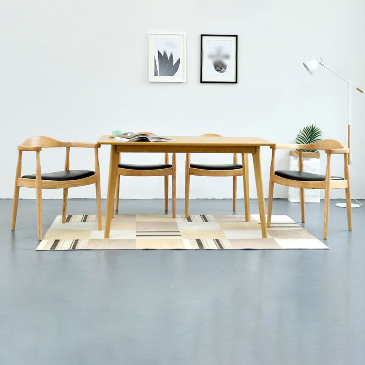 Modern Dining Chair 20'' Wide Open Arm Chair with 4 Wood Legs for Home Use Clearhalo ' kitchen&dining_furn' 'Dining Chairs' 'Dining Tables & Seating' 'dining_chair' 'furn' 'furn_dining_chair' 'Furniture' 'furniture_dining_chair' 'Kitchen & Dining Furniture' 'kitchen' 1200x1200_8f12db2f-4724-405a-8172-ee7b946feb80