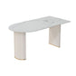 Sintered Stone Dining Table Luxury Double Pedestal Table for Dining Room Clearhalo ' dining_table' 'Dining Tables & Seating' 'Dining Tables' 'furn' 'furn_dining_table' 'Furniture' 'furniture_dining_table' 'Kitchen & Dining Furniture' 'kitchen&dining_furn' 'kitchen' 'kitchen_dining_table' 1200x1200_8f142c62-f08a-4696-b746-1405d902f6ed