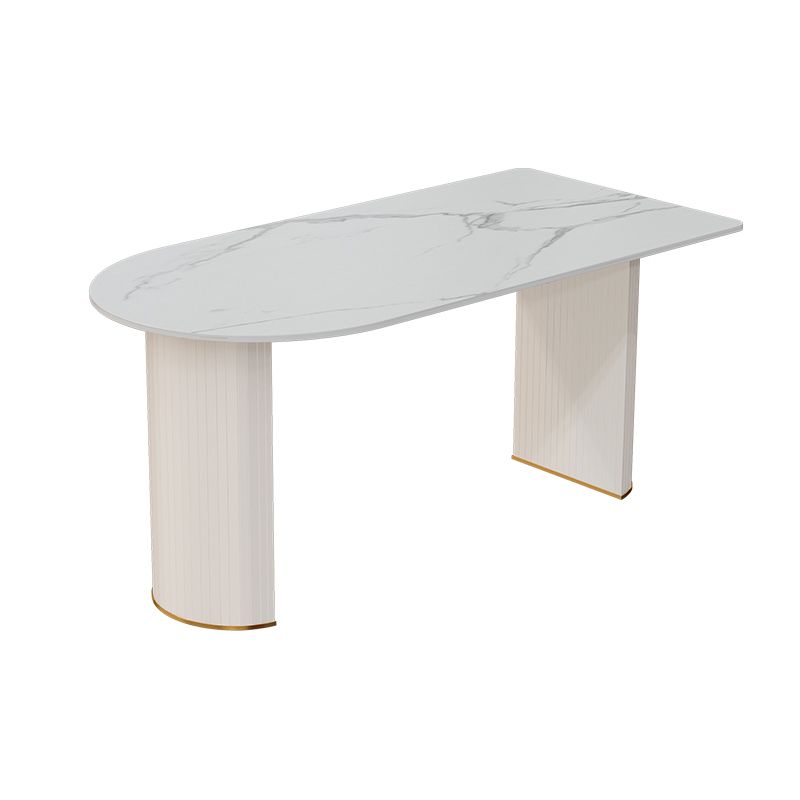 Sintered Stone Dining Table Luxury Double Pedestal Table for Dining Room Clearhalo ' dining_table' 'Dining Tables & Seating' 'Dining Tables' 'furn' 'furn_dining_table' 'Furniture' 'furniture_dining_table' 'Kitchen & Dining Furniture' 'kitchen&dining_furn' 'kitchen' 'kitchen_dining_table' 1200x1200_8f142c62-f08a-4696-b746-1405d902f6ed