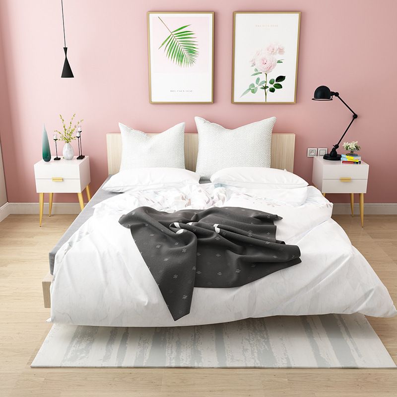 Tavolo da notte notturno in legno e metallo moderno comodino minimalista con gambe