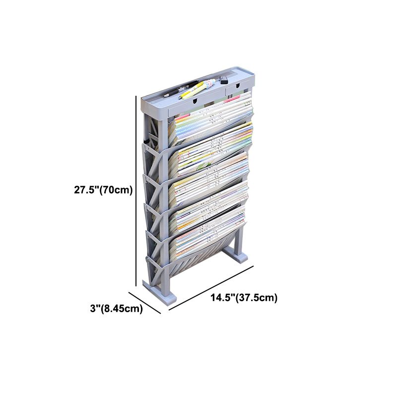 Contemporary Plastic Geometric Bookshelf Closed Back Bookshelf for Classroom Clearhalo 'Bookcases' 'furn' 'furn_bookcases' 'Furniture' 'furniture_bookcases' 'Office Furniture' 1200x1200_8f15ae4a-f9e4-4d15-b1e7-339b9c1f3061