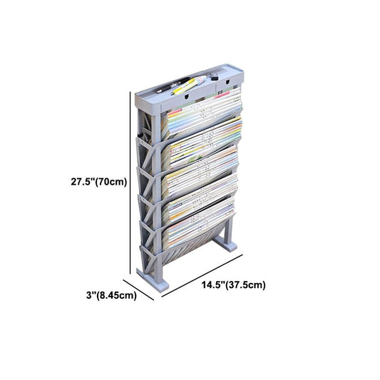 Contemporary Plastic Geometric Bookshelf Closed Back Bookshelf for Classroom Clearhalo 'Bookcases' 'furn' 'furn_bookcases' 'Furniture' 'furniture_bookcases' 'Office Furniture' 1200x1200_8f15ae4a-f9e4-4d15-b1e7-339b9c1f3061