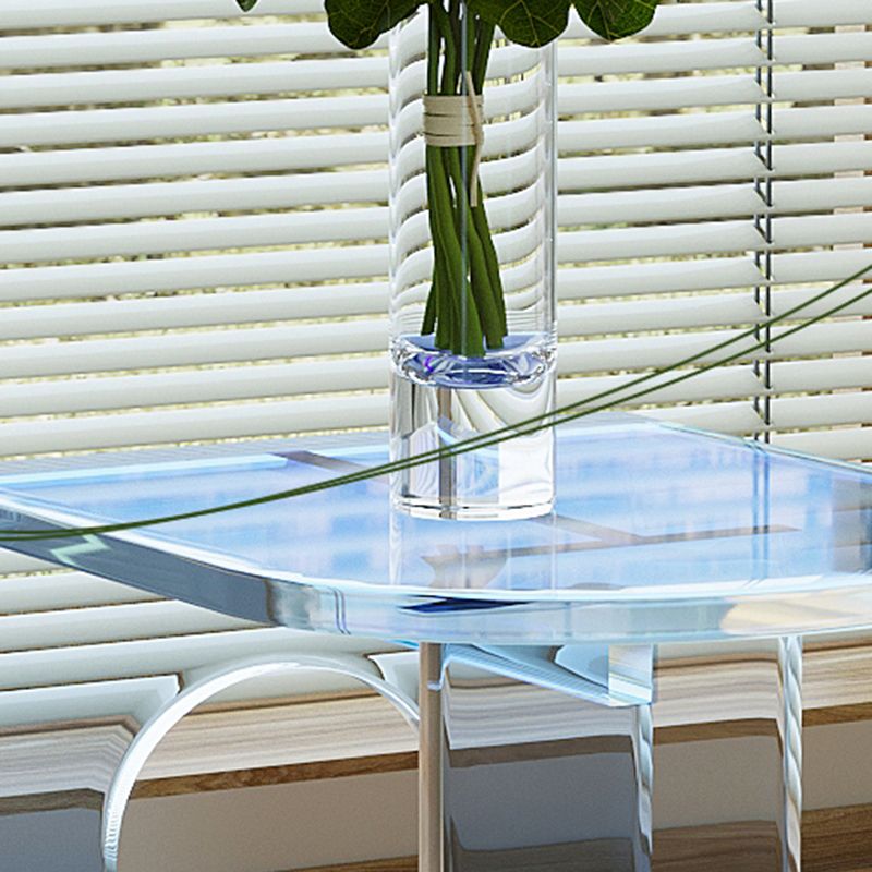 14" Wide Glam Side Table 3 Legs Acrylic Accent Side Table for Bedroom