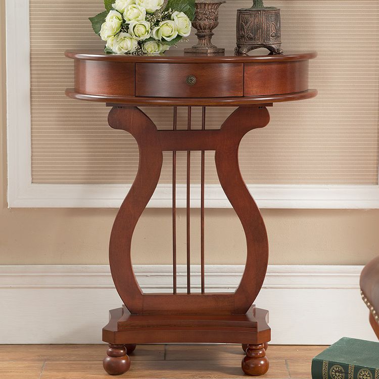 Table de consola de 1 cortavadora 30.32 "Mesa de acento de madera maciza de madera maciza para Hall