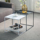 Mid-Century Modern Cocktail Table Metal Square Single Coffee Table