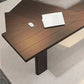 Contemporary Style Office Laptop Table Wooden Writing Desk in Black