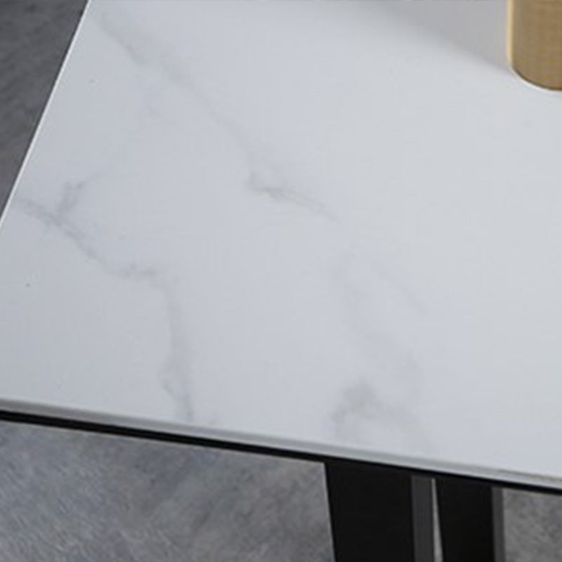 Tavolo da bar del patio del soggiorno rettangolo tavolino in pietra industriale in bianco