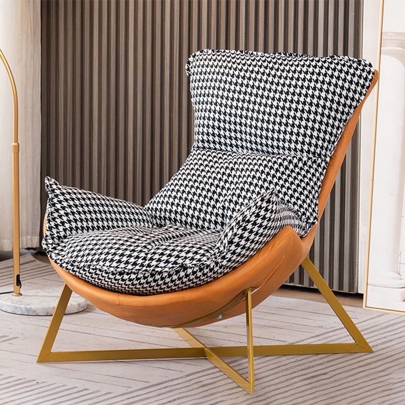 Glam Cross Side Chair Armless Gold Base Side Chair for Living Room Clearhalo 'Accent Chairs' 'accent_chairs' 'Chairs & Seating' 'furn' 'furn_accent_chairs' 'Furniture' 'Living Room Furniture' 1200x1200_8f1dcdd2-cd23-4597-b51a-5e391b94ef3c