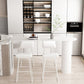 White Modern Style Bar Table in Iron Top and Faux Marble Milk Tea Shop Bar Table Clearhalo 'Bar Furniture' 'Bar Tables' 'bar_tables' 'furn' 'furn_bar_tables' 'Furniture' 'furniture_bar_tables' 'Kitchen & Dining Furniture' 1200x1200_8f1dd090-e147-4181-b67f-1f5250cd7d8f