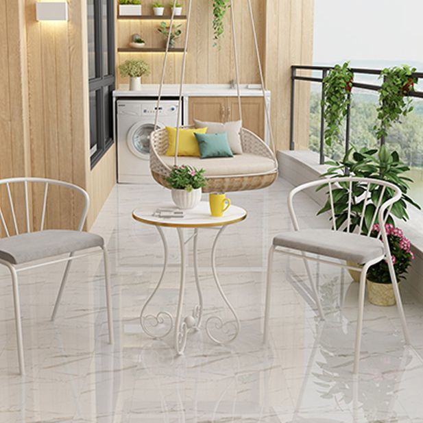 Metal X-base End Table Modernistic Round Side End Table for Living Room