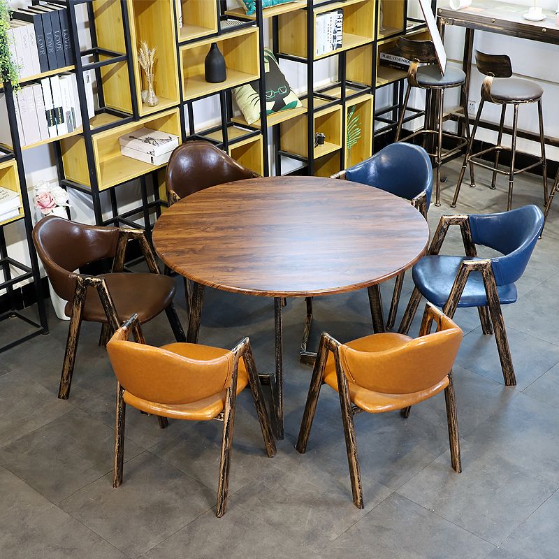 Industrial Style Leather Dining Side Chairs Open Back Dining Armless Chairs Clearhalo ' kitchen&dining_furn' 'Dining Chairs' 'Dining Tables & Seating' 'dining_chair' 'furn' 'furn_dining_chair' 'Furniture' 'furniture_dining_chair' 'Kitchen & Dining Furniture' 'kitchen' 1200x1200_8f1f2399-a01a-4093-82f9-8c21fb7a5e7d