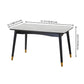 Modern White Slate Rectangular Dining Table Set with Four-leg Rubber Wood Base Clearhalo 'Dining Room Sets' 'Dining Tables & Seating' 'dining_room_set' 'furn' 'furn_dining_room_set' 'Furniture' 'furniture_dining_room_set' 'Kitchen & Dining Furniture' 'kitchen&dining_furn' 'kitchen' 1200x1200_8f1f7438-148a-4f3c-8df5-fa2acc2ab61d