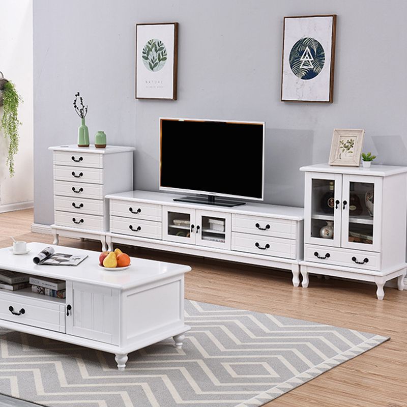 Modern TV Media Console Wooden TV Media Stand with 4 Drawers Clearhalo 'furn' 'furn_tv_stands_entertainment_centers' 'Furniture' 'Living Room Furniture' 'TV Stands & Entertainment Centers' 'TV Stands & Media Storage Furniture' 'tv_stands_entertainment_centers' 1200x1200_8f2044a5-d2c8-4c13-8957-cdce130e52d3