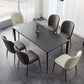 Modern Restaurant Leather Chair Matte Finish Solid Back Dining Chair